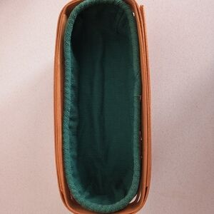 Brown Woven Basket with Green Lining